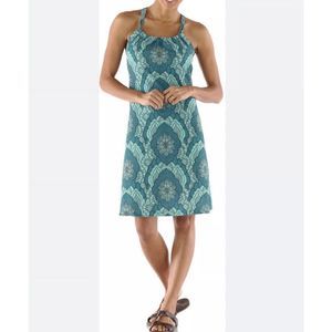 Prana Quinn Dress Size Small - Teal Blue